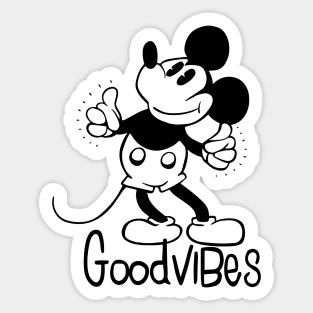 Good Vibes Only Steamboat Willie Sticker